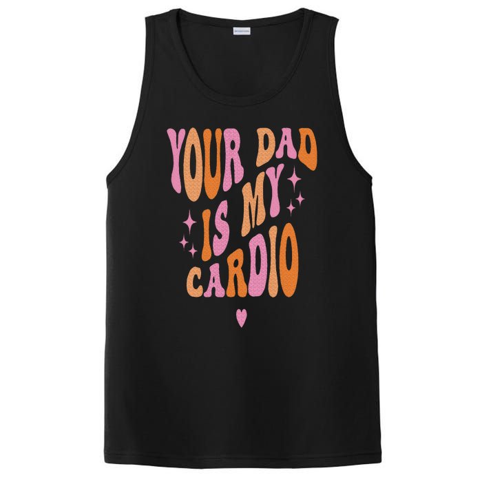 Your Dad Is My Cardio Retro Vintage Funny Saying PosiCharge Competitor Tank