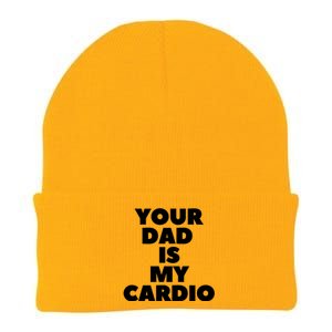 Your Dad Is My Cardio Funny Father Fitness Great Gift Knit Cap Winter Beanie