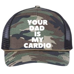 Your Dad Is My Cardio Funny Father Fitness Great Gift Retro Rope Trucker Hat Cap