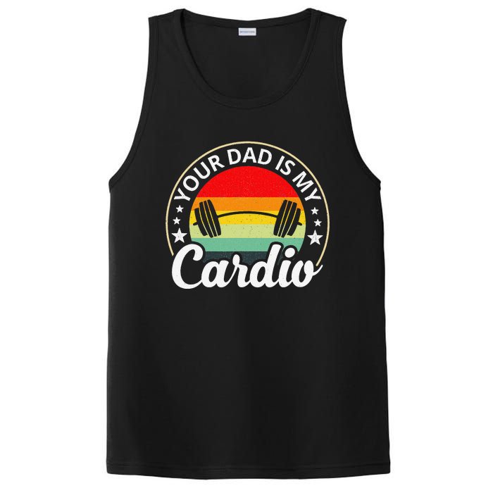 Your Dad Is My Cardio Funny Sarcastic PosiCharge Competitor Tank