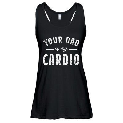 Your Dad Is My Cardio Ladies Essential Flowy Tank