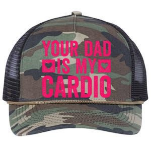 Your Dad Is My Cardio Retro Rope Trucker Hat Cap