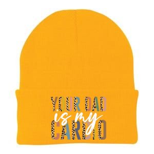 Your Dad Is My Cardio Leopard Funny Fathers Day Knit Cap Winter Beanie