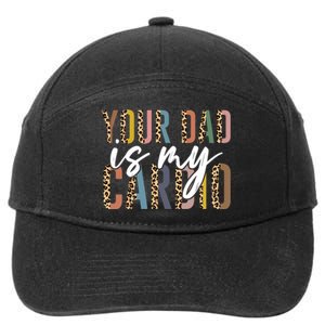 Your Dad Is My Cardio Leopard Funny Fathers Day 7-Panel Snapback Hat