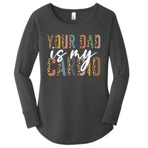 Your Dad Is My Cardio Leopard Funny Fathers Day Women's Perfect Tri Tunic Long Sleeve Shirt