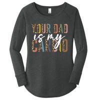 Your Dad Is My Cardio Leopard Funny Fathers Day Women's Perfect Tri Tunic Long Sleeve Shirt