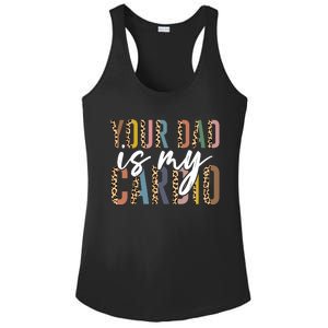 Your Dad Is My Cardio Leopard Funny Fathers Day Ladies PosiCharge Competitor Racerback Tank