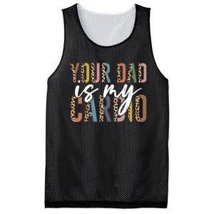 Your Dad Is My Cardio Leopard Funny Fathers Day Mesh Reversible Basketball Jersey Tank