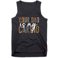 Your Dad Is My Cardio Leopard Funny Fathers Day Tank Top