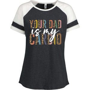 Your Dad Is My Cardio Leopard Funny Fathers Day Enza Ladies Jersey Colorblock Tee