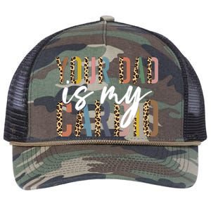 Your Dad Is My Cardio Leopard Funny Fathers Day Retro Rope Trucker Hat Cap