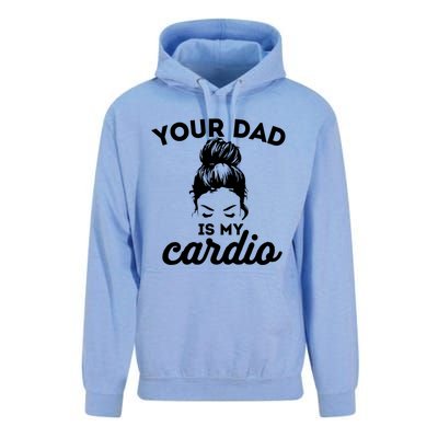 Your Dad Is My Cardio Gym Fitness Gift Unisex Surf Hoodie