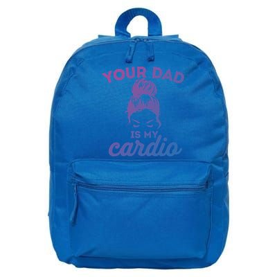 Your Dad Is My Cardio Gym Fitness Gift 16 in Basic Backpack