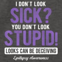 You DonT Look Stupid Epilepsy Awareness Vector Backpack