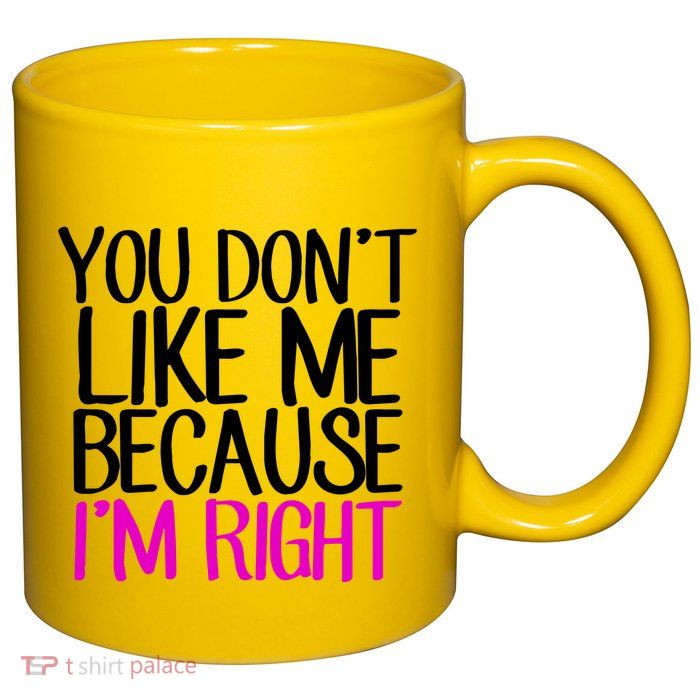 You Don't Like Me Because I'm Right 11oz C Handle Ceramic Mug