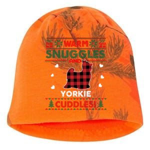 Yorkie Dog Lover Yorkshire Terrier Ugly Christmas Sweater Gift Kati - Camo Knit Beanie