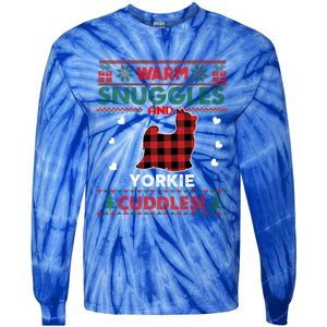 Yorkie Dog Lover Yorkshire Terrier Ugly Christmas Sweater Gift Tie-Dye Long Sleeve Shirt