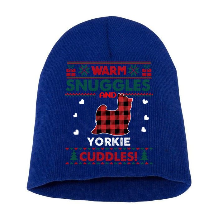 Yorkie Dog Lover Yorkshire Terrier Ugly Christmas Sweater Gift Short Acrylic Beanie