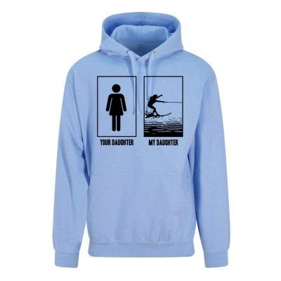 Your Daughter My Daughter Beachsports Water Skiing Athletes Gift Unisex Surf Hoodie