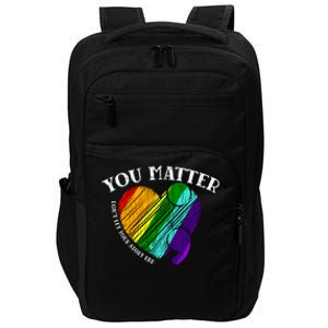 You Do Matter Happy Suicide Prevention Awareness Graphic Meaningful Gift Impact Tech Backpack