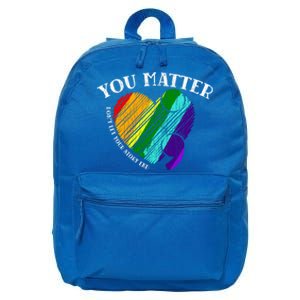 You Do Matter Happy Suicide Prevention Awareness Graphic Meaningful Gift 16 in Basic Backpack