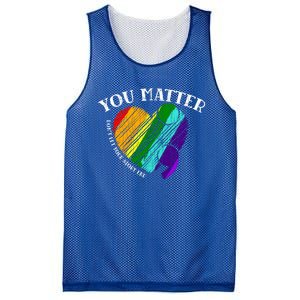 You Do Matter Happy Suicide Prevention Awareness Graphic Meaningful Gift Mesh Reversible Basketball Jersey Tank