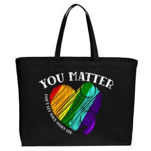 You Do Matter Happy Suicide Prevention Awareness Graphic Meaningful Gift Cotton Canvas Jumbo Tote