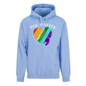 You Do Matter Happy Suicide Prevention Awareness Graphic Meaningful Gift Unisex Surf Hoodie