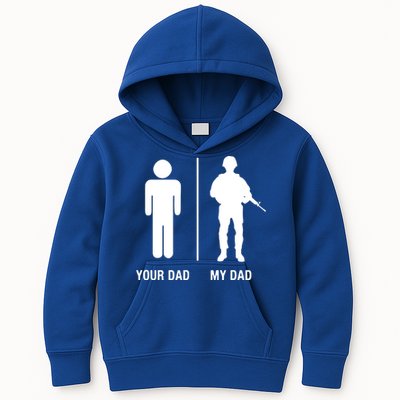 Your Dad My Dad Funny Soldier Military Father Kids Hoodie