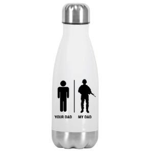 Your Dad My Dad Funny Soldier Military Father Stainless Steel Insulated Water Bottle