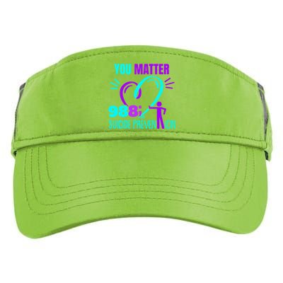 You Do Matter 988 Social Worker Suicide Prevention Awareness Funny Gift Adult Drive Performance Visor