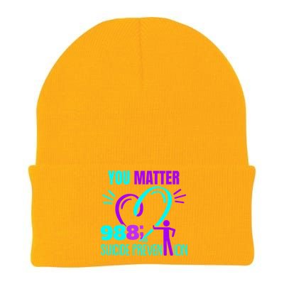 You Do Matter 988 Social Worker Suicide Prevention Awareness Funny Gift Knit Cap Winter Beanie