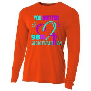 You Do Matter 988 Social Worker Suicide Prevention Awareness Funny Gift Cooling Performance Long Sleeve Crew