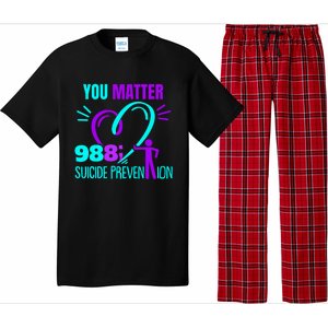 You Do Matter 988 Social Worker Suicide Prevention Awareness Funny Gift Pajama Set