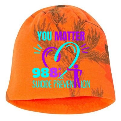 You Do Matter 988 Social Worker Suicide Prevention Awareness Funny Gift Kati - Camo Knit Beanie