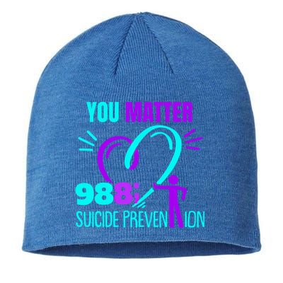 You Do Matter 988 Social Worker Suicide Prevention Awareness Funny Gift Sustainable Beanie