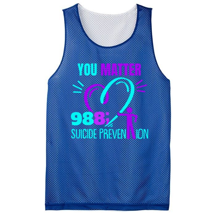 You Do Matter 988 Social Worker Suicide Prevention Awareness Funny Gift Mesh Reversible Basketball Jersey Tank