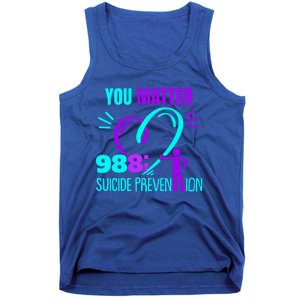 You Do Matter 988 Social Worker Suicide Prevention Awareness Funny Gift Tank Top