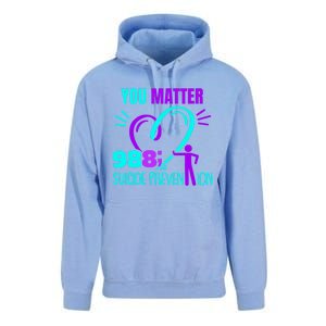 You Do Matter 988 Social Worker Suicide Prevention Awareness Funny Gift Unisex Surf Hoodie