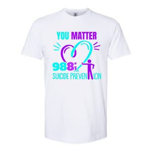 You Do Matter 988 Social Worker Suicide Prevention Awareness Funny Gift Softstyle CVC T-Shirt