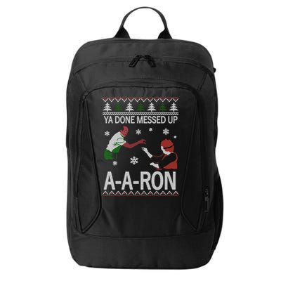 Ya Done Messed Up AARon Ugly Christmas City Backpack
