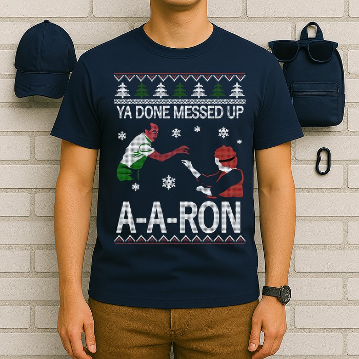 Ya Done Messed Up AARon Ugly Christmas T-Shirt