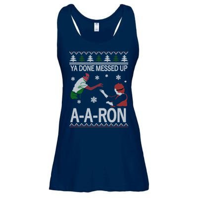 Ya Done Messed Up AARon Ugly Christmas Ladies Essential Flowy Tank