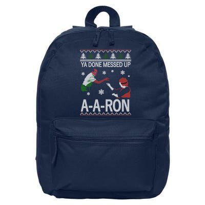 Ya Done Messed Up AARon Ugly Christmas 16 in Basic Backpack