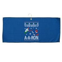 Ya Done Messed Up AARon Ugly Christmas Large Microfiber Waffle Golf Towel