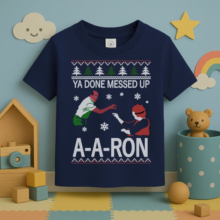 Ya Done Messed Up AARon Ugly Christmas Toddler T-Shirt