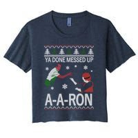 Ya Done Messed Up AARon Ugly Christmas Crop Top