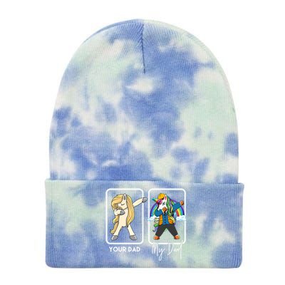 Your Dad My Dad Funny Engineer Dad Engineering Gift Tie Dye 12in Knit Beanie