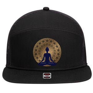 Yoga Dress Meditation Clothing Namaste Lotus Position Gift 7 Panel Mesh Trucker Snapback Hat