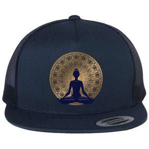 Yoga Dress Meditation Clothing Namaste Lotus Position Gift Flat Bill Trucker Hat